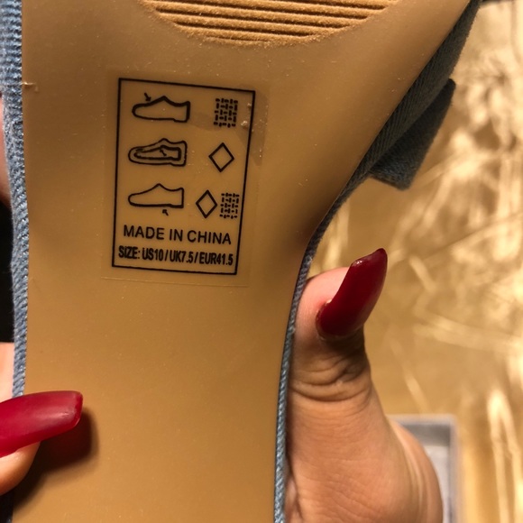 Brand new denim block heels size 10 - Picture 5 of 7